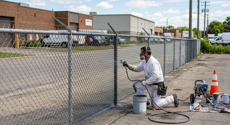 Commercial Fence Painting in Arvada, CO