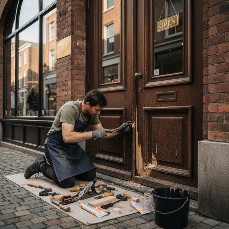 Wood Door Staining
