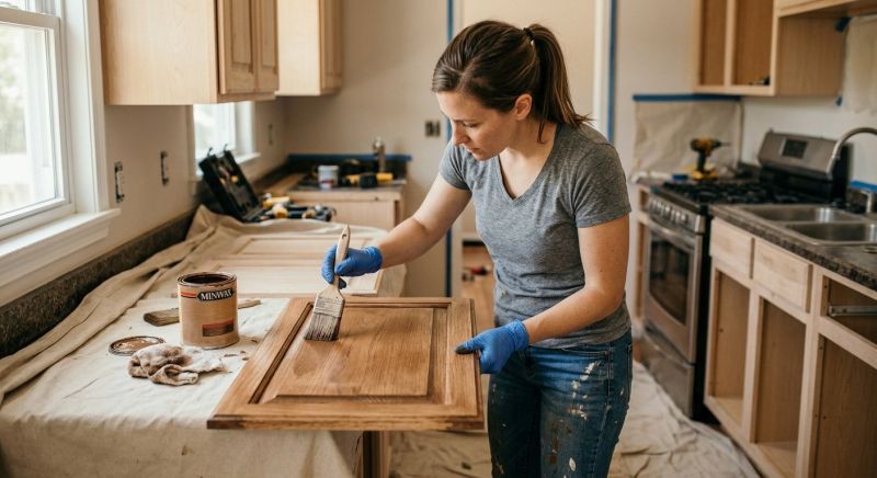 Built In Cabinetry Staining in Muncie, IN