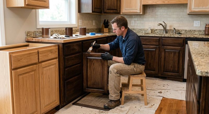 Cabinet Staining Service in Carmel, IN