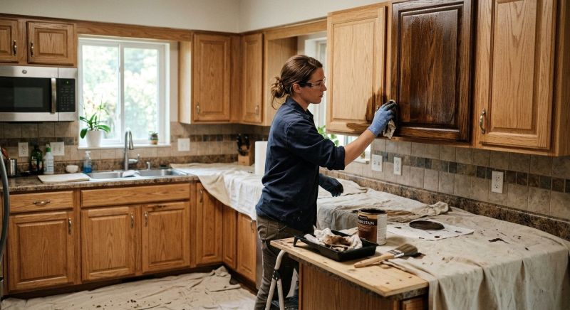 Kitchen Cabinet Staining in Kokomo, IN