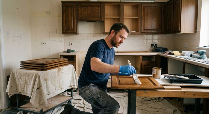 Wood Cabinet Refinishing in Carmel, IN